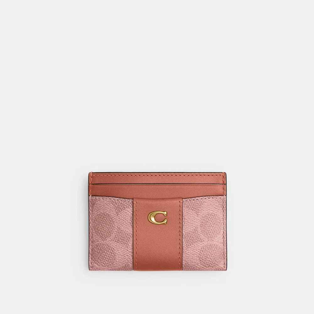 Coach Outlet Essential Card Case In Signature Canvas